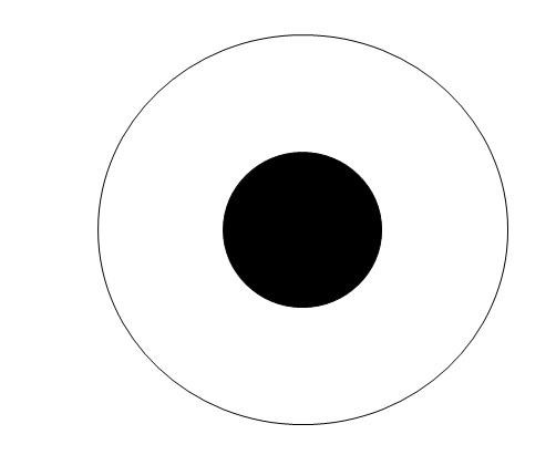 Lente protésica oclusiva total con pupila central negra utilizada para diplopía, leucoma o pérdida visual; bloquea completamente la entrada de luz y mejora la estética ocular.